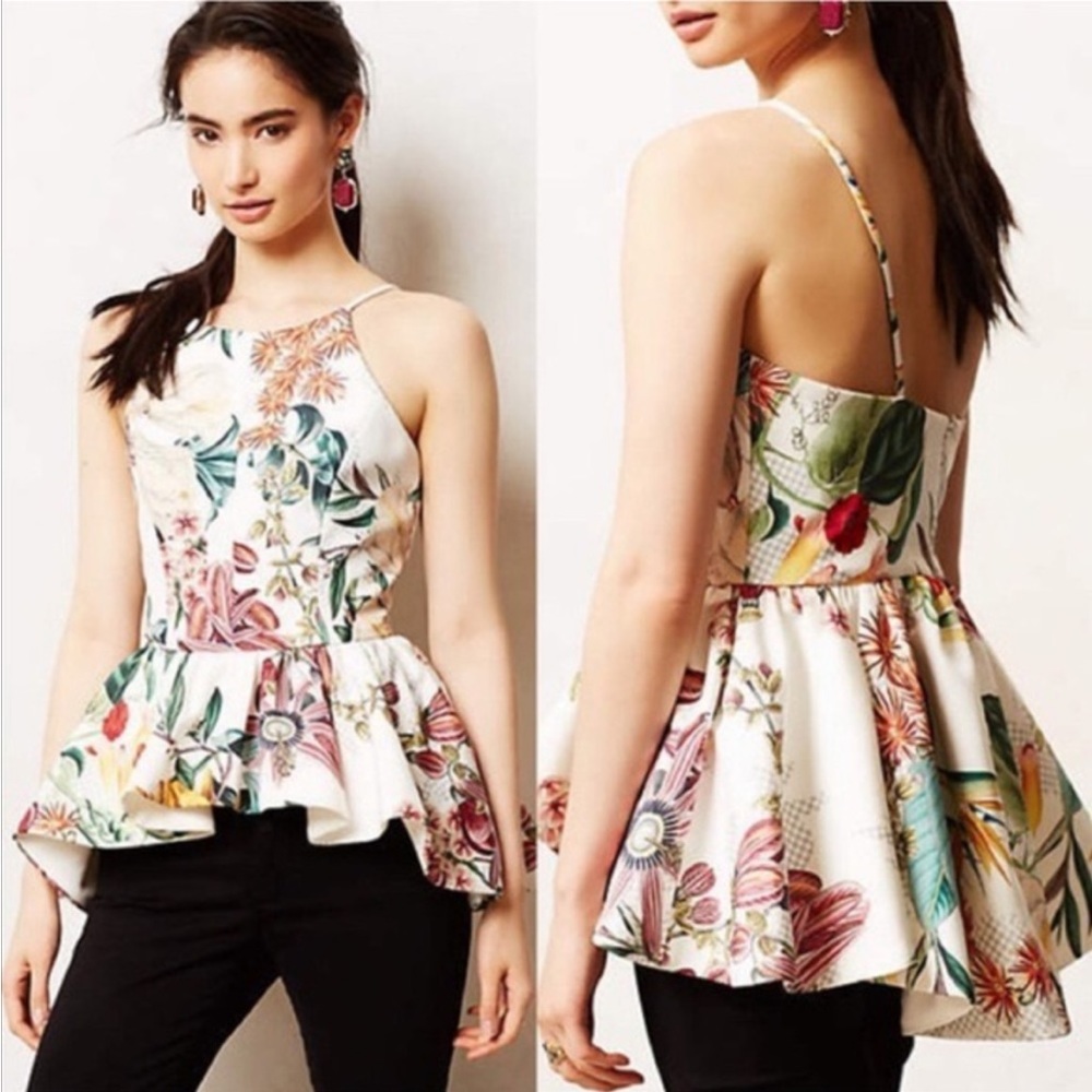 Dahlia Anthropology Peplum Top